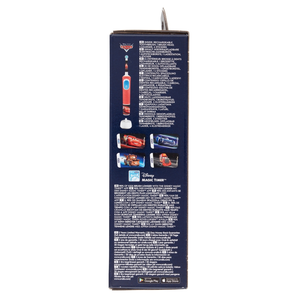 Oral-B Spazzolino Elettrico Ricaricabile Disney Pixar Cars Pro Kids3+